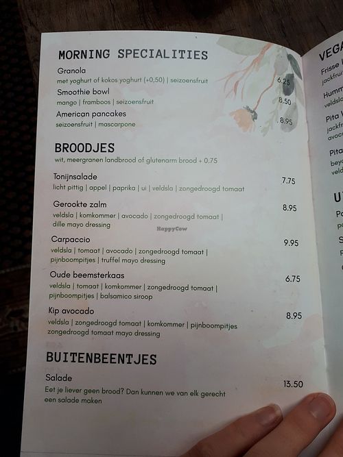 Menu at Sencha Lunchstore in Alkmaar