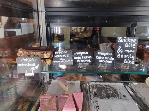 Wide variety of vegan cakes at Sencha Lunchstore in Alkmaar