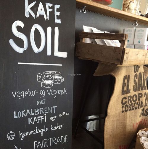 vegan and vegetarian food, locally roasted coffee, homemade cakes at Kafe Soil in Trondheim