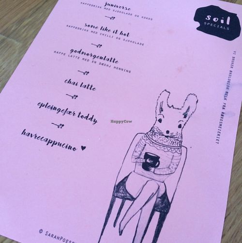 Menu 1 at Kafe Soil in Trondheim