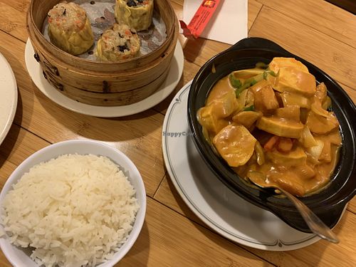 Veg chicken curry pot (not my fave)  at Taiwan Noodle in Albany
