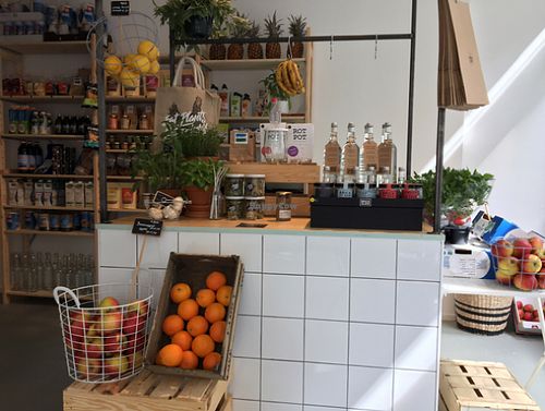 Happy Kitchen has also a lot of ingrediënts to take home.  at Happy Earth in Rotterdam