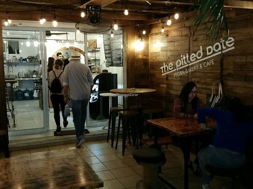 outside seating at The Pitted Date in Playa Del Carmen