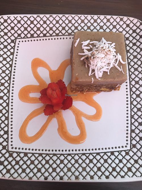 Raw Carrot Cake - delicious! at The Pitted Date in Playa Del Carmen