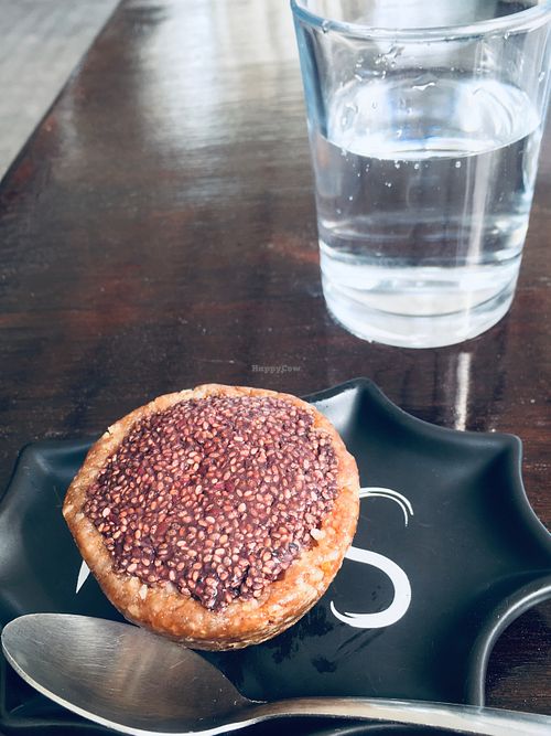 Raw cupcake at The Pitted Date in Playa Del Carmen