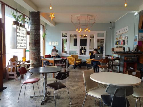 Room at Kaffi Vinyl in Reykjavik