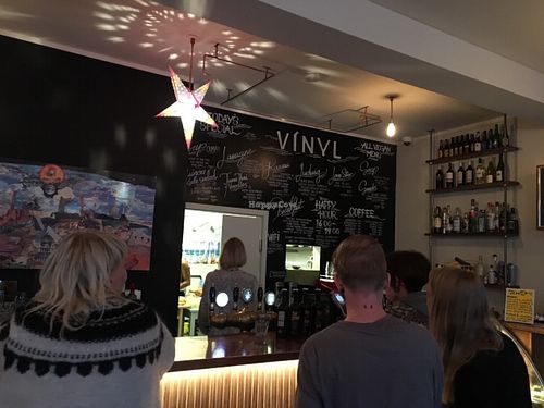 The menu at Kaffi Vinyl in Reykjavik