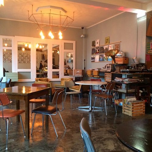 atmosphere  at Kaffi Vinyl in Reykjavik