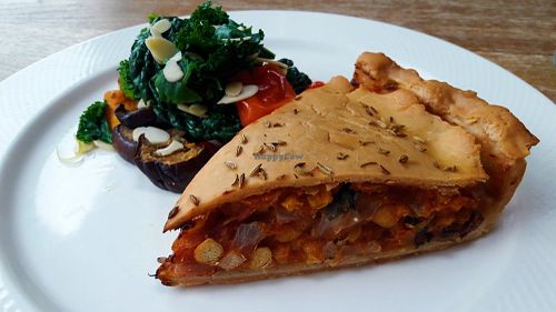 Moroccan chickpea & vegetable pie  at The Three Fishes in Great Mitton