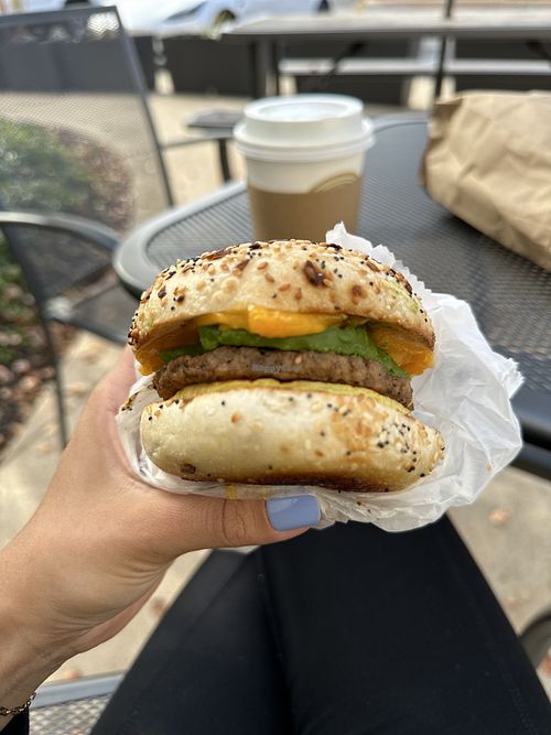 Vegan breakfast sandwich   at Flying Joe Coffee in Perrysburg