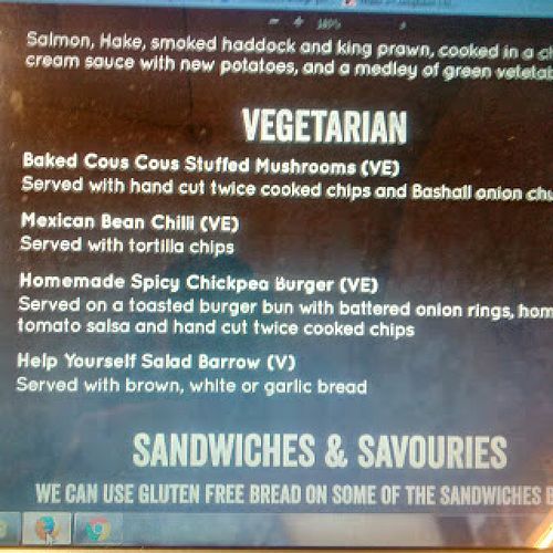 Vegan Options at Bashall Barn Visitor Centre in Bashall Town