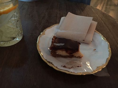 raw vegan cheese cake. been so yummy i couldnt resist to east before taking this pic.  at Ginko - Greenhouse in Graz