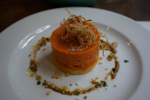 Sweet potato tartine (vegan) at ivlo in Paris