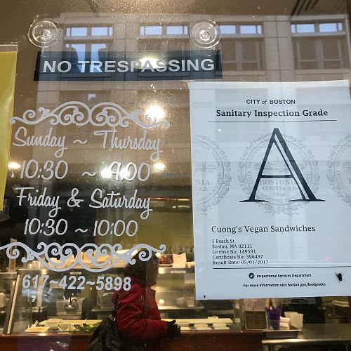 Hours at Cuong's Vegan Sandwiches in Boston
