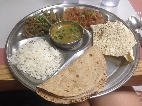 Vegan Thali  at Swad Vegetarian Indian in Greenville