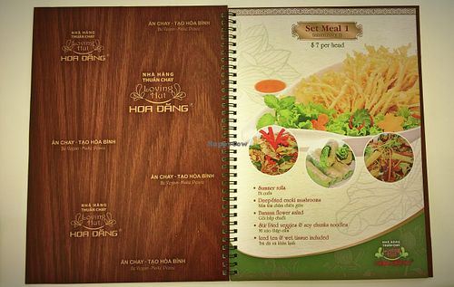 Set meal 1 at Loving Hut Hoa Dang in Hanoi