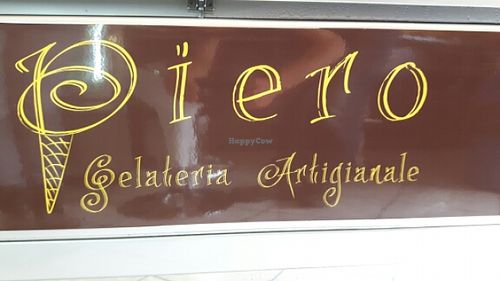 Name of the Gelateria at Piero Gelateria Artigianale in Orbassano