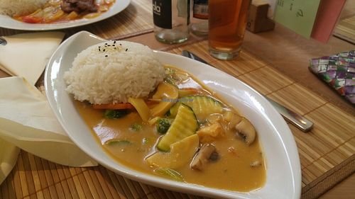 curry dish  at Loving Hut in Hamburg