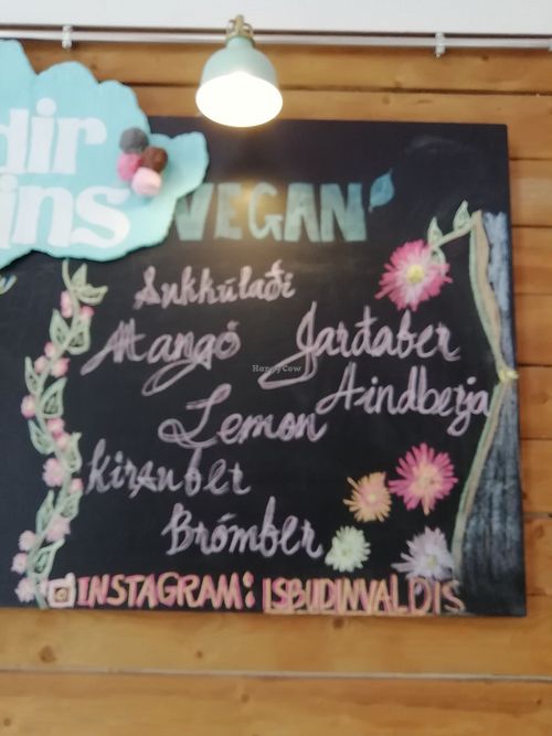 Vegan options at Valdis in Reykjavik