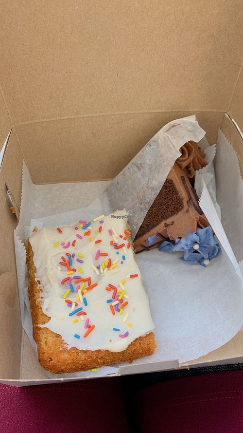 blondie with buttercream  at Erin McKenna's Bakery in New York City