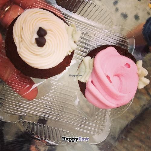 Two of the mini muffins from Babycakes at Erin McKenna's Bakery in New York City