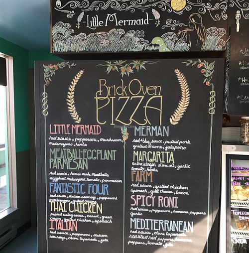 pizza board at The Little Mermaid Cafe in Homer