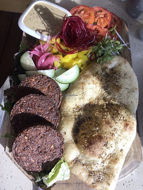 The new layout of the falafel plate at The Little Mermaid Cafe in Homer