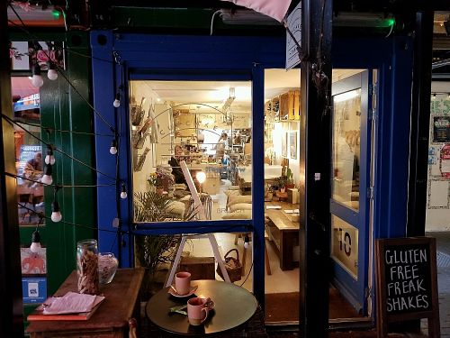 outside at Cupcakes and Shhht in East London