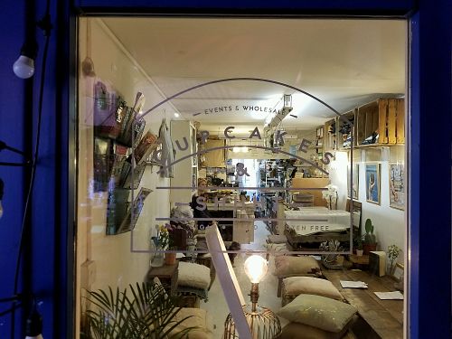 through window at Cupcakes and Shhht in East London