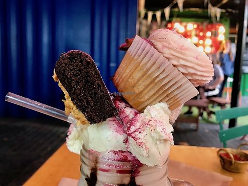 freaky unicorn glitter shake (yep) at Cupcakes and Shhht in East London