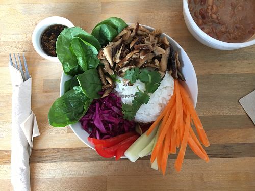 Shitake maki roll in bowl form at Love Food Central in St Petersburg