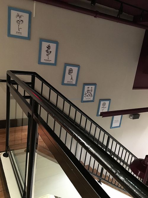Upstairs - the stairway at Little Beet - 18th St in Washington