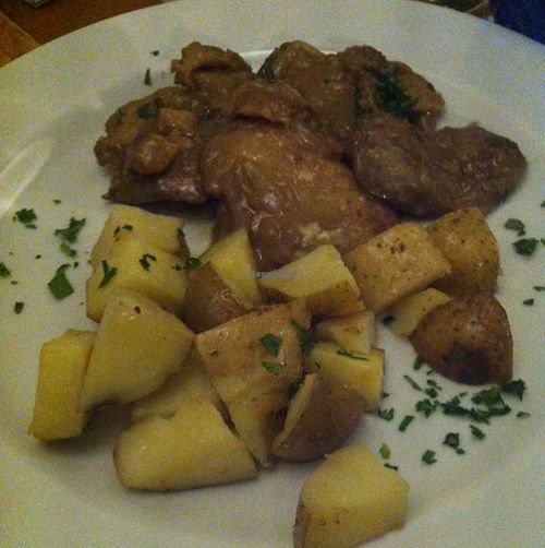 roasted seitan with potatoes at L'Orto Gia Salsamentario in Turin