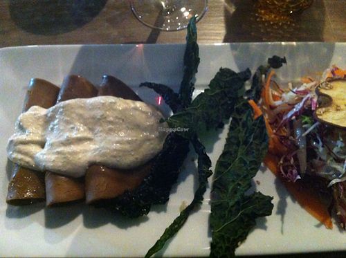 seitan tonnato ( tuna style sauce and sliced seitan) at L'Orto Gia Salsamentario in Turin