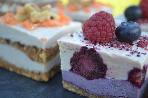 Cake squares at Laurianne's Raw Cakes in Killearn