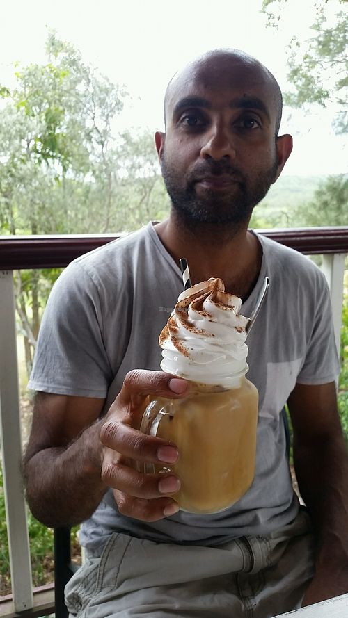 Almond iced coffee! at Bonta Vera in Minmi