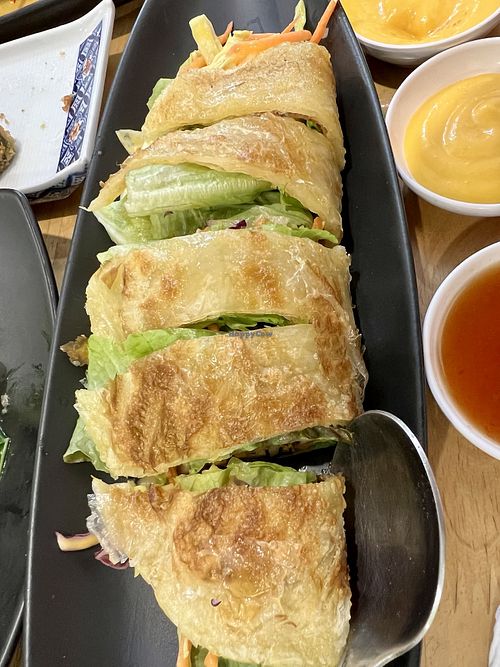 Roti cream salad #Veganuary at Veggie Chef in Bangkok