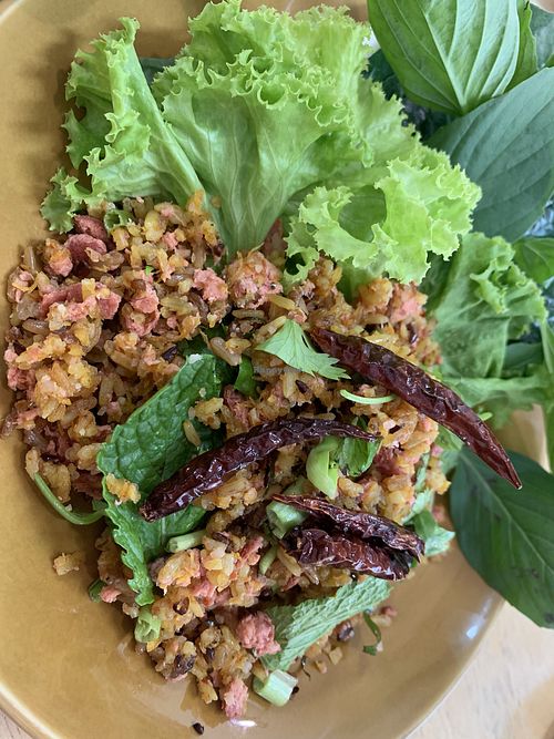 ยำแหนมคลุก at Veggie Chef in Bangkok