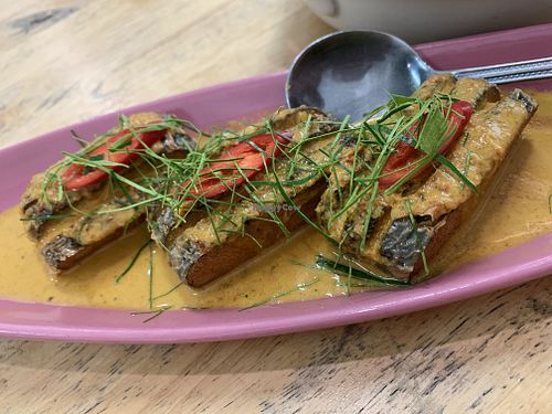 ฉู่ฉี่ปลาซาบะ at Veggie Chef in Bangkok