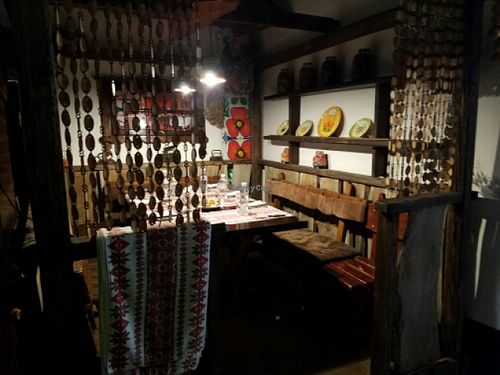 inside seating  at Kumanek in Tiraspol