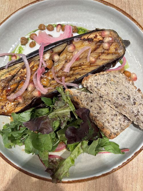 Aubergine dish  at SUE in Rotterdam