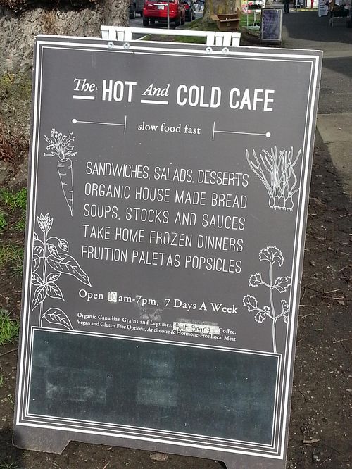 Hot and Cold Cafe Outdoor Sign at The Hot & Cold Cafe  in Victoria