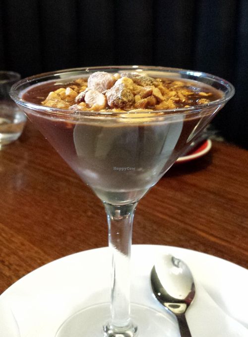 Vegan chocolate mouse at Osteria Italiana in Clifton Hill