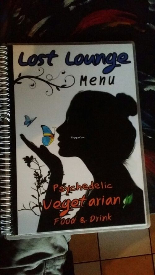 menu cover at Lost Lounge in Chiang Mai