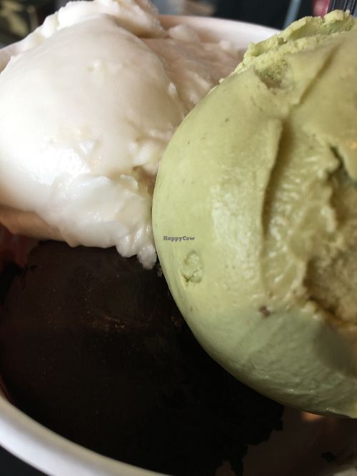 Oh, what's this   Avocado-based ice cream and coconut and chocolate  at Milkjam Creamery in Minneapolis