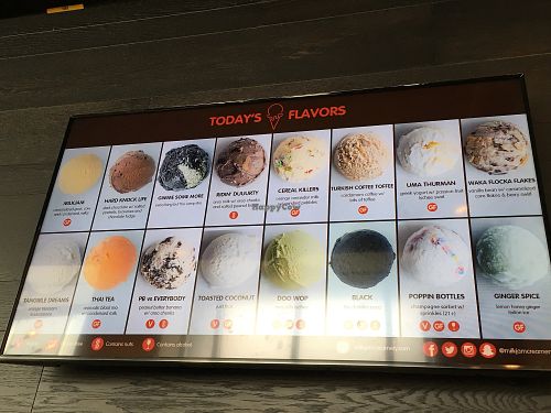 Love the menu for its markings! at Milkjam Creamery in Minneapolis