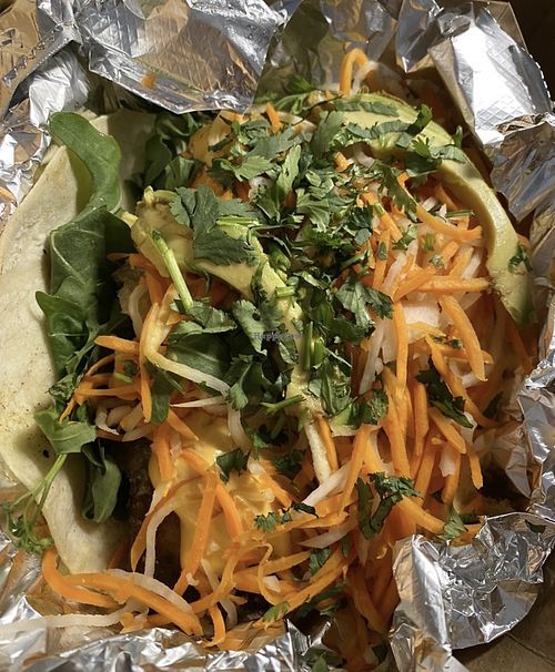 Delicious lemongrass tacos  at Reverie Cafe + Bar in Minneapolis