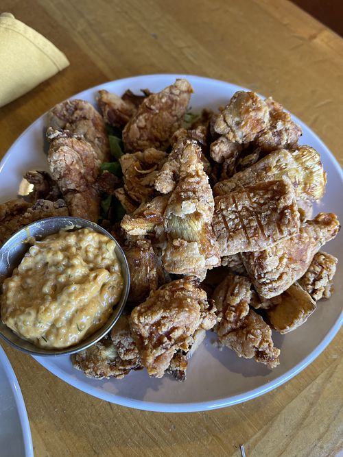 Fried Artichoke Hearts (GF) were delicious!   at Reverie Cafe + Bar in Minneapolis