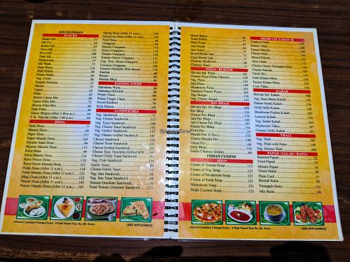 Menu at Shivala at Shivala in Mumbai