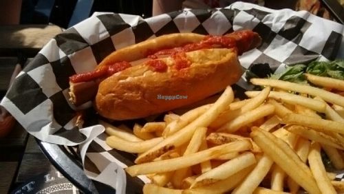 dog & fries adapted for a five year old.  at Lucky Pig - Paradise Palms in Edinburgh